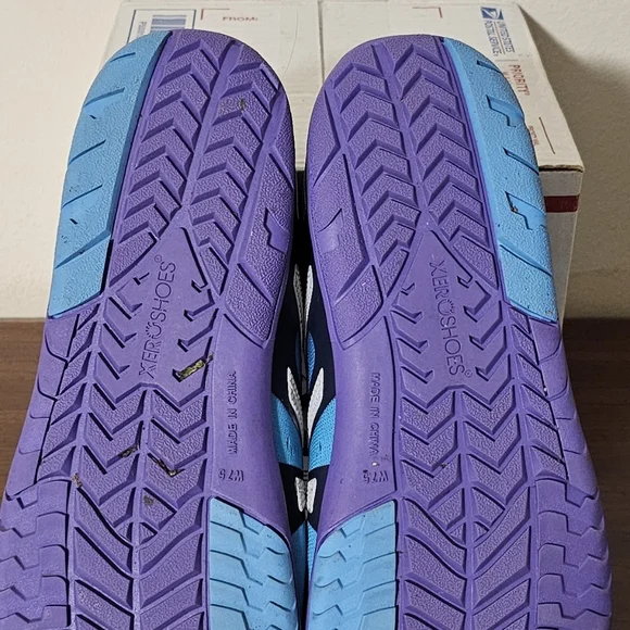 Xero Shoes HFS Minimalist Road Running Sneakers Blue Purple Womens 7.5 Worn Once - Picture 12 of 13